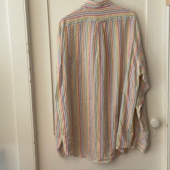 LINEN BLEND BUTTON DOWN SHIRT - Picture 5 of 12